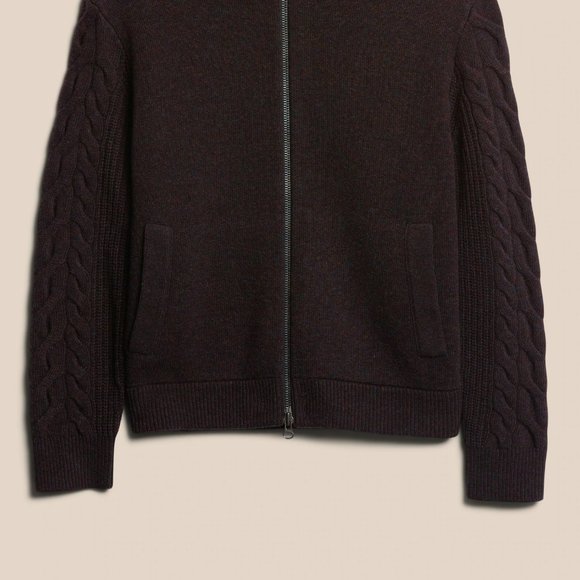 BANANA REPUBLIC ITALIAN YARN DOUBLE-KNIT SWEATER JACKET - Picture 3 of 11